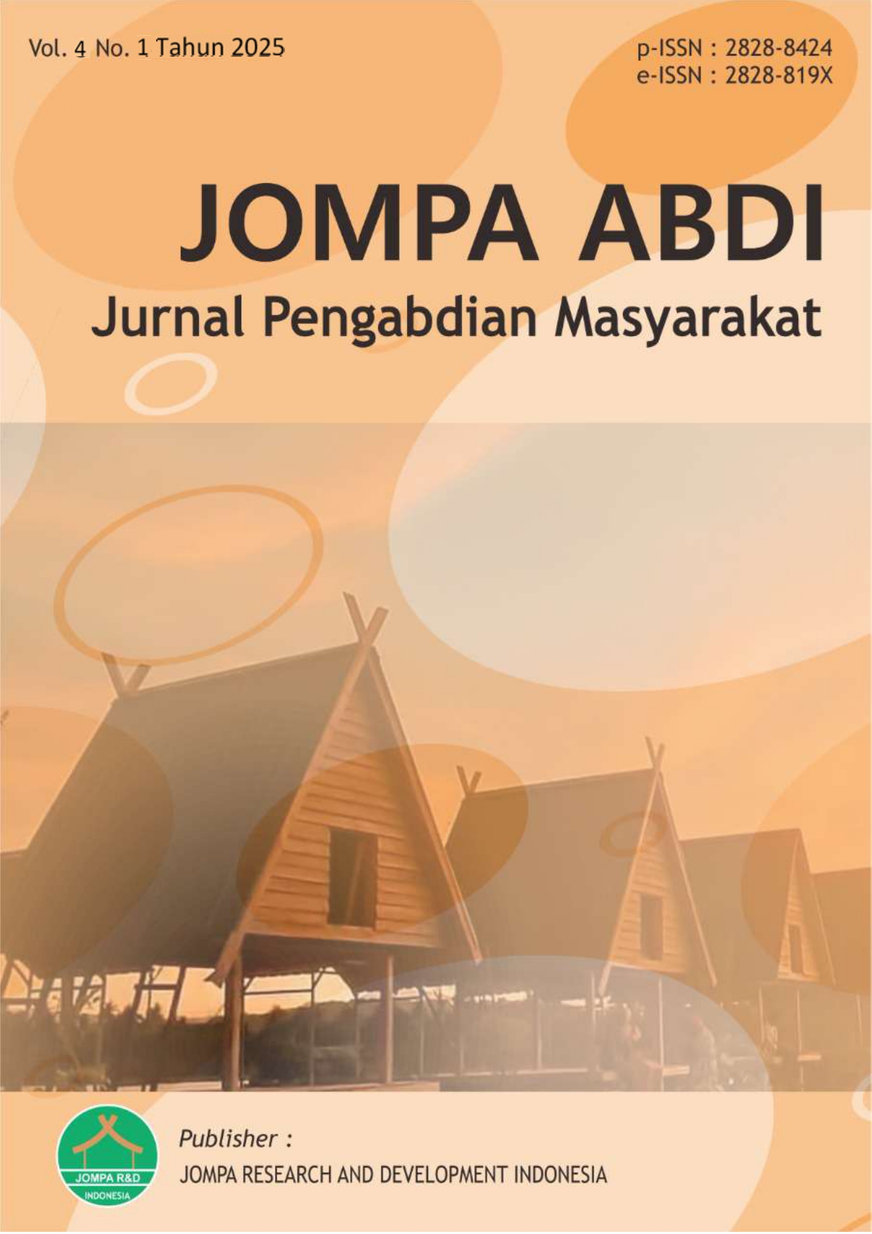					View Vol. 4 No. 1 (2025): Jompa Abdi: Jurnal Pengabdian Masyarakat
				